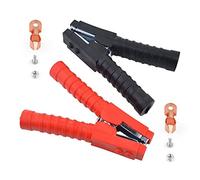Gunpla 2 Pièces 600A Survolteur Batterie Pince de Démarrage 150mm Longueur Rouge Noir Isolé Électrique Mâchoires Crocodile Alligator Nickel Enduit De Grandes Pinces De Test pour Voiture