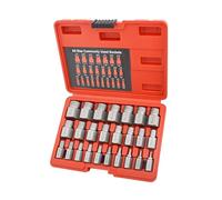 Gunpla Lot de 25 extracteurs de vis et extracteurs de boulons, tête hexagonale multi-cannelures, outil de retrait facile, kit de fixation de boulons cassés CR-MO robuste de 0,3 cm à 2,2 cm par