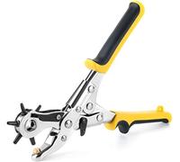 Gunpla Pince Perforatrice Cuir Rotative avec 6 Tailles (2 à 4,5 mm) - Perforateur Cuir Lourd pour Ceinture, Bracelet, Sangle, Sac - Outil de Perforation Professionnel DIY