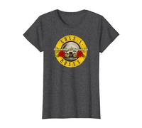 Guns 'n' Roses Bullet Logo by Rock Off T-Shirt, Femme, Chiné Foncé, L