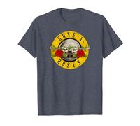 Guns 'n' Roses Bullet Logo by Rock Off T-Shirt, Homme, Bleu Chiné, 4XL
