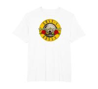 Guns 'n' Roses Bullet Logo by Rock Off T-Shirt, Homme Grandes Tailles, Blanc, 6X Tall