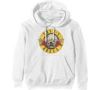 Guns N' Roses Sweat-shirt à capuche Rock Off Classic Logo unisexe Blanc Taille S