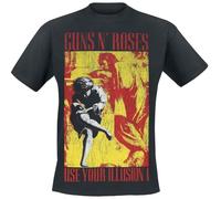 Guns N' Roses Illusion - Get in The Ring Homme T-Shirt Manches Courtes Noir