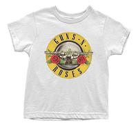 Guns N' Roses - T-shirt classique Logo pour enfants/filles, blanc, 4 ans