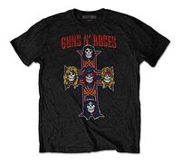 Guns N Roses - T-Shirt # M Unisex Black # Vintage Cross [Import]