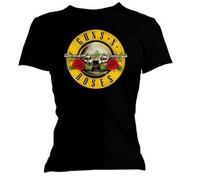 Guns N Roses - T-Shirt # XXL Ladies Black # Classic Bullet Logo [Import]