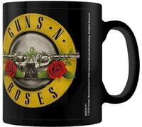 Guns N Roses - Tasse à café, logo de la cartouche PM2935 (10,5 cm x 12 cm x 8,7 cm) (Noir/Or/Gris)