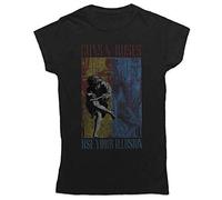 Guns N' Roses Use Your Illusion T-Shirt, Noir (Black Black), 42 (Taille Fabricant: X-Large) Femme
