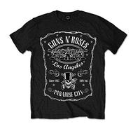 Guns & Roses Paradise City Label T-Shirt, Noir, L Homme