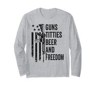 Guns Titties Beer & Freedom - Pistolet Camouflage pour Homme Manche Longue