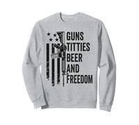 Guns Titties Beer & Freedom - Pistolet Camouflage pour Homme Sweatshirt