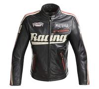 GUNS Veste cuir RACING - Homme Vintage - noir - 2XL