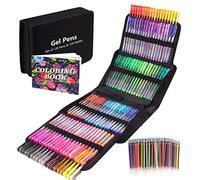 Gunsamg 240 Gel Coloriage Adulte, 120 Stylo Paillette avec 120 Recharges, Feutre Gel pour Enfants Livre de Coloriage Dessin, Écriture
