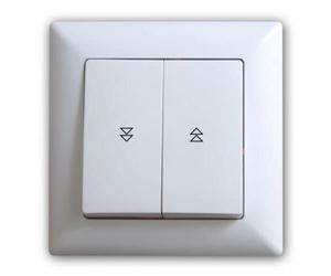 Gunsan Visage Bouton de volet roulant encastré Blanc