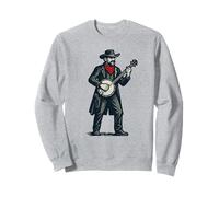 Gunslinger Cowboy Cute Banjo Picker Music Sweatshirt
