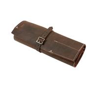 Gunson Étui À Outils En Cuir Finition Antique 15 Poches Marron 77168