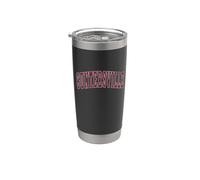 Guntersville Alabama Souvenir College Style Red Text Gobelet isotherme en acier inoxydable double paroi