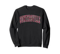 Guntersville Alabama Souvenir College Style Red Text Sweatshirt