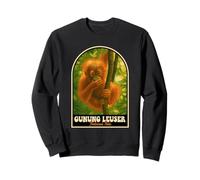 Gunung Leuser Orang-outan Retro Indonésie Jungle Art Sweatshirt