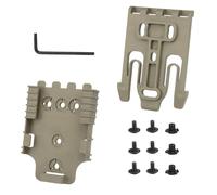 Gunyoo Kit Quick Locking System, avec Adaptateur QLS19 et QLS22 Base Quick Release Buckle, pour étui Quick Connect Work et Accessoires (Marron)