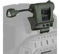 Gunyoo Lampes de Casque Tactiques 4 Modes Vert/Rouge/Blanc/IR Lampe de Travail LED avec Support de Lampe de Casque Lampes de signalisation de Survie Pliables (Vert)