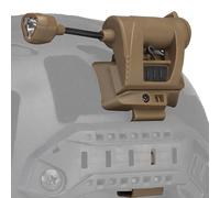 Gunyoo Lampes de Casque Tactiques 4 Modes Vert/Rouge/Blanc/IR Lampe de Travail LED avec Support de Lampe de Casque Lampes de signalisation de Survie Pliables