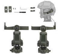 Gunyoo Tactical Helmet Rail Adaptateur de Casque Accessoire pour OPS Core Arc & Team Wendy Rail Multi-Angle Rotation Réduction du Bruit Pickup Casque de tir pour Airsoft (Vert)