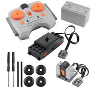 guobinZH Power Functions Kit de Moteurs Electriques avec Télécommande Compatible avec de Nombreux Modèles DIY Blocs de Serrage Accessoires de Modification des Chemins de fer de Ville pour 6+ Ans