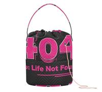 GuoChe 404 Error Life Not Found Sac de rangement de fil Sac de rangement portable pour crochet Organisateur de rangement