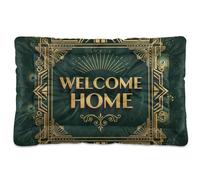 GuoChe Art Deco Welcome Home Panier lavable doux et antidérapant pour chiens de taille moyenne/grande 91,4 x 61 cm