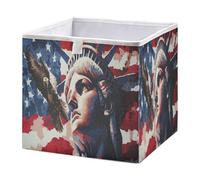 GuoChe Bac de rangement cube pliable pour placard et jouets Lady Liberty Presidents Day Art