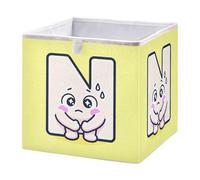 GuoChe Bac de rangement pliable en forme de cube pour étagères de placard Motif lettre N Art
