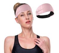GuoChe Bandeau élastique anti-humidité à rayures verticales pour femme, pour cyclisme, basket-ball, football, sports athlétiques