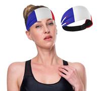 GuoChe Bandeau élastique anti-transpiration avec drapeau de la Guyane française pour le football, la randonnée, le lavage du visage