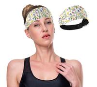 GuoChe Bandeau élastique avec fleurs de printemps rustiques blanches rafraîchissantes pour le football, la randonnée, le lavage du visage