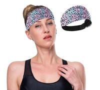 GuoChe Bandeau extensible anti-humidité avec imprimé léopard pour un usage quotidien, pour se laver le visage, le volleyball