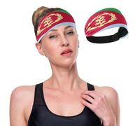 GuoChe Bandeau extensible avec drapeau national de l'Érythrée évacuant l'humidité pour le football, la randonnée, le lavage du visage