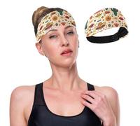 GuoChe Bandeau mexicain Cinco de Mayo extra large avec fleurs colorées rafraîchissantes pour femme, pour la course, le yoga, la gym, les sports athlétiques