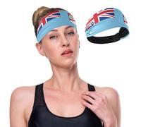 GuoChe Bandeaux d'exercice antidérapants avec drapeau national des Fidji pour femme, pour la course à pied, le yoga, la course à pied
