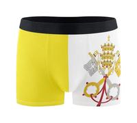 GuoChe Boxer respirant pour homme Intérieur rafraîchissant Para Hombres, Drapeau de la Cité du Vatican, Small