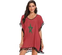 GuoChe Cache-maillot de bain pour femme Drapeau du Maroc, Drapeau du Maroc, Large