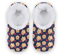GuoChe Chaussons pour enfants garçons filles maison chaussons chaussettes | Chien propriétaire d'intérieur chaud et doux de Poméranie