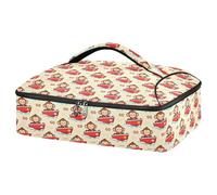 GuoChe Cocotte pour aliments chauds et froids - Étanche et résistante aux taches - Rangement d'ustensiles et de serviettes de table - Durable et réutilisable - Motif singe