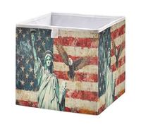 GuoChe Cubes de rangement pliables pour étagères de placard et présidents des États-Unis Drapeau et Lady Liberty