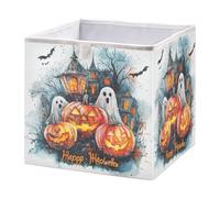 GuoChe Cubes de rangement pliables pour étagères Halloween Happy Art