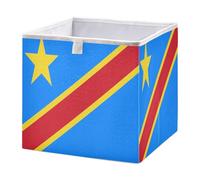 GuoChe Cubes de rangement pliables pour placard et jouets, drapeau de la République démocratique du Congo