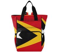 GuoChe Dobby Sac à dos à langer en nylon multi-poches pour maman | Drapeau national du Timor-Leste