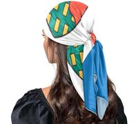 GuoChe Écharpe en soie châles et châles essentiels de soirée pour le cou bufanda elegante para mujer, Drapeau des Territoires du Nord-Ouest, One Size