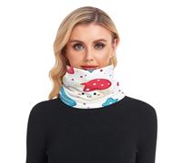 GuoChe Écharpe tricotée chaude à double couche pour homme et femme - Épais - Coupe-vent - Pour temps froid - 4 juillet - Thème du jour de l'indépendance des États-Unis - Couleurs pastel mignonnes _2